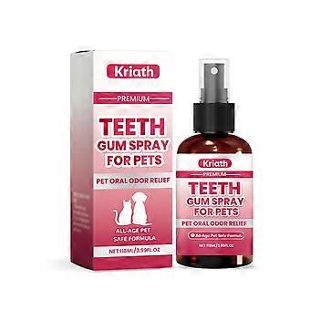 118ml Pet Oral Spray, Gentle Formula for Dogs and Cats, Cleans Teeth and Removes Plaque, Freshens Breath - Oral Care