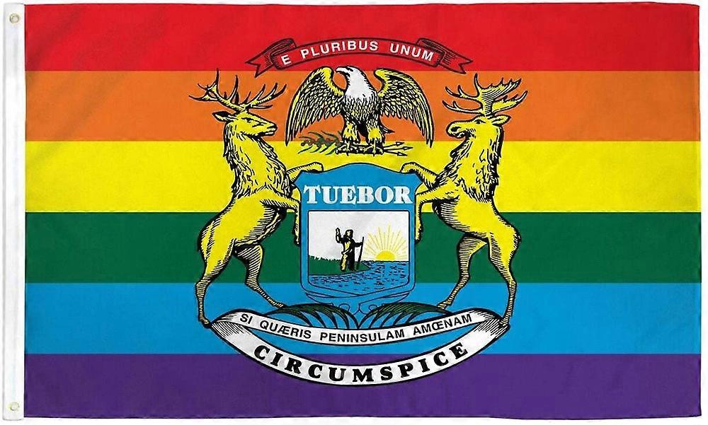 MICHIGAN RAINBOW flag CBQ-131