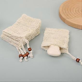 Shower Bath Sisal Soap Bag Natural Sisal Soap Bag Exfoliating Soap Saver Pouch Holder For Bath & Shower Use