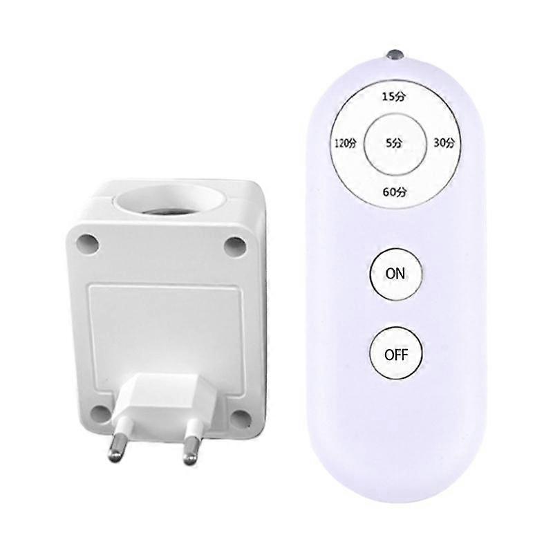 Programmable Timer Remote Control E27 Light Socket Adapters 5 Setting for Home and Bedroom EU Plug Quick Installation