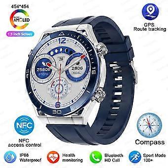 For IOS Android NFC Smart Watch Adult GPS Tracker 454*454 HD Screen Heart Rate ECG+PPG Bluetooth Call Smartwatches 2024 New