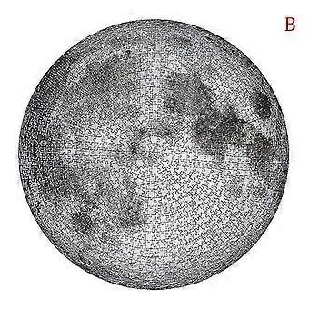 1000 Pieces Moon Earth Puzzle for Kids & Adults, Round Design, Jigsaw Puzzle, Hi