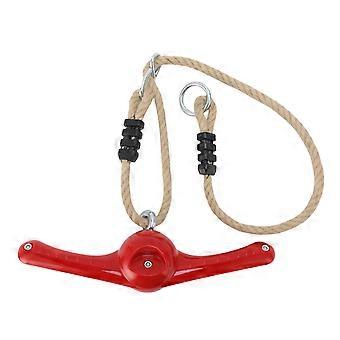 360 Degree Rotating Twist Swing Handle Slackline Attachment for Backyard Playground Doorway Training Toy Red