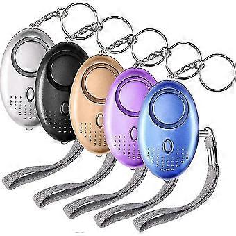 5 Pack 140db Personal Security Alarm Schlüsselanhänger mit LED-Licht, persönlicher Alarm
