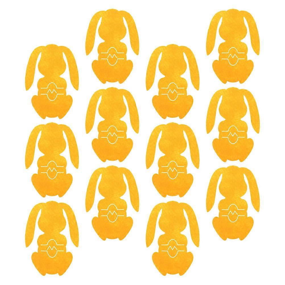 Yellow Easter Bunny Cutlery Pouch for Storage Use Featuring Cute Rabbit Shape
