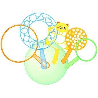 6PCS Cartoon Bubble Show Toy Plastic Bubble Blowing Bar Funny Bubble Making Toy Lovely Handheld Bubble Sticks Portable Outdoor Bubbling Tube Toy for O