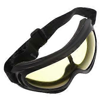 Lunettes de ski coupe-vent, 1 paire, jaunes, YTQ