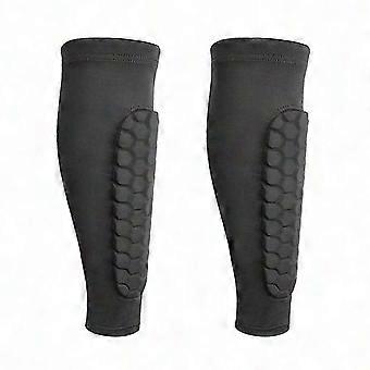 Adult Teen Kids Slip-Resistant Breathable Soccer Shin Guards, Football Compression Leg Sleeves, White M