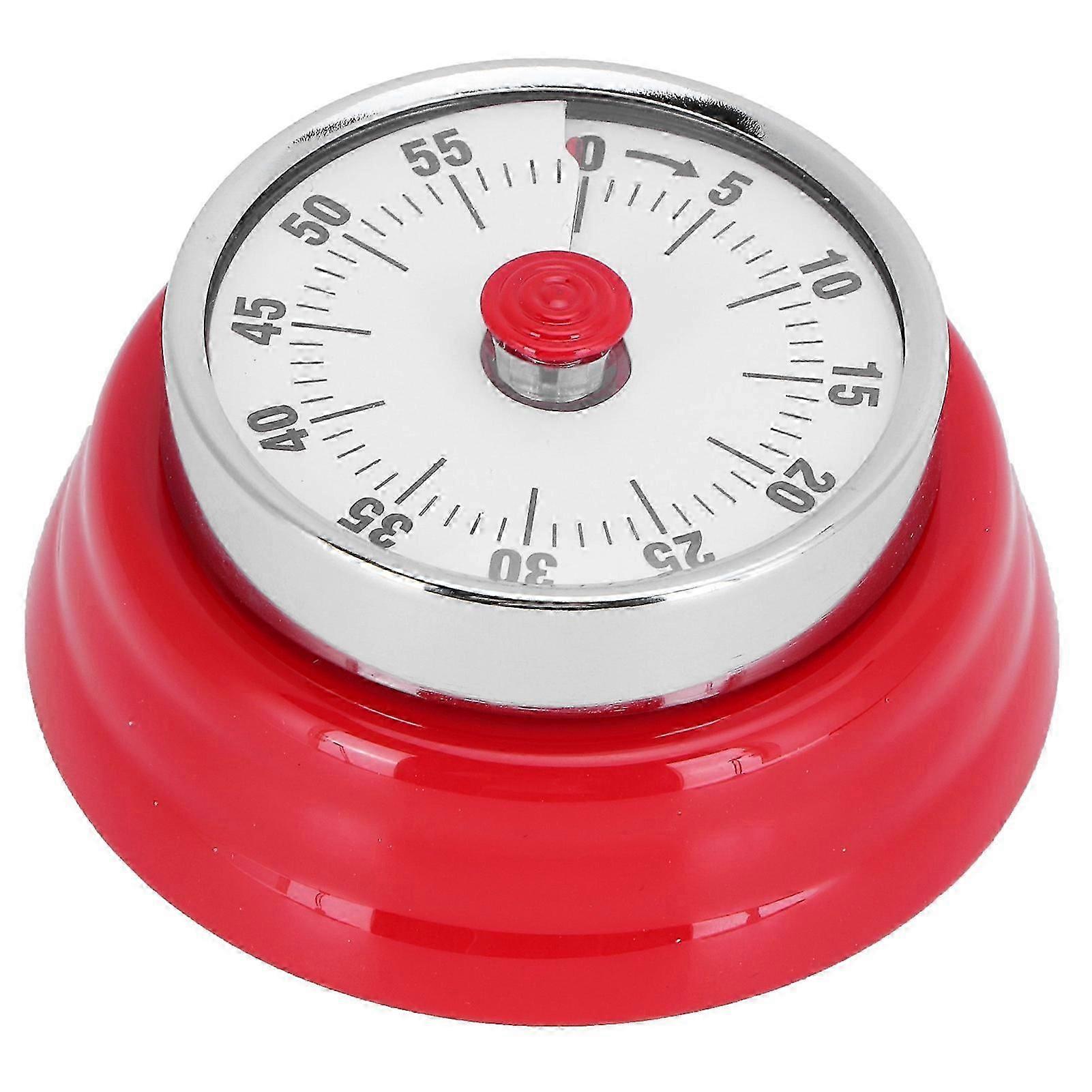 Kitchen Mechanical Timer Multi-Functional Learning Time Management Countdown Visual Timer Red Durable Metal Countdown Reminder For Cooking Stud
