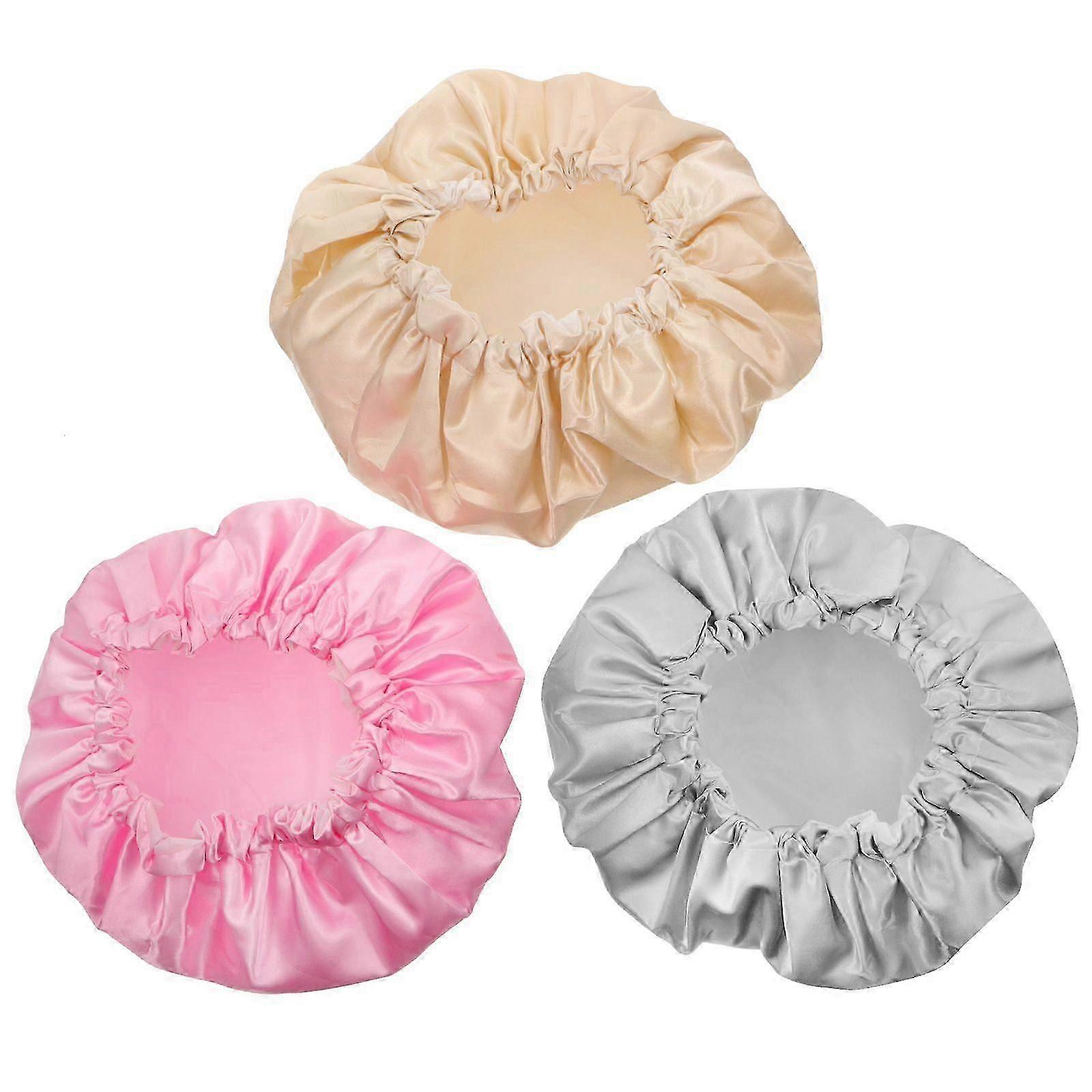 3Pcs Waterproof Shower Caps