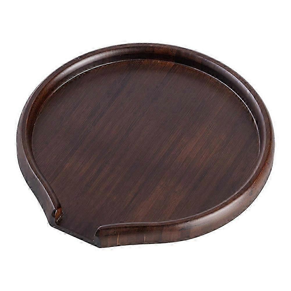 Bamboo Round Tea Tray Multipurpose Cake Serving Tray Ceremony Accessory