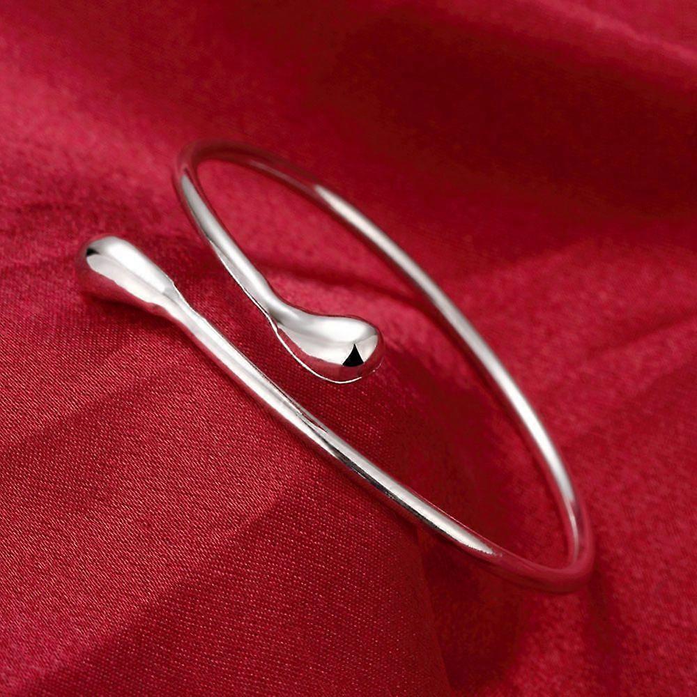 Silver Plated Bracelet Shining Bangle Bracelets (Silver)