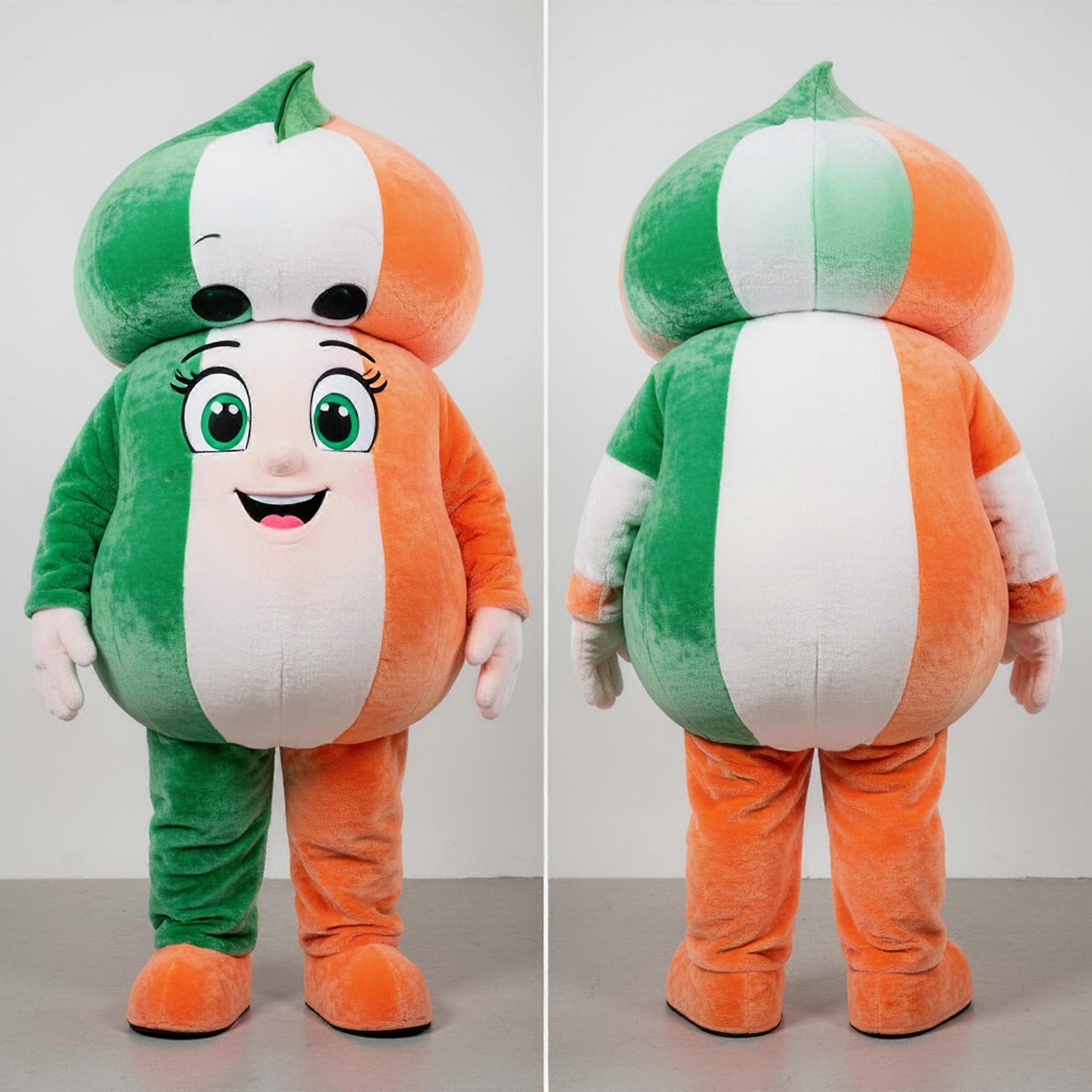 MASTICOT Emerald Green Round Irish Flag Mascot