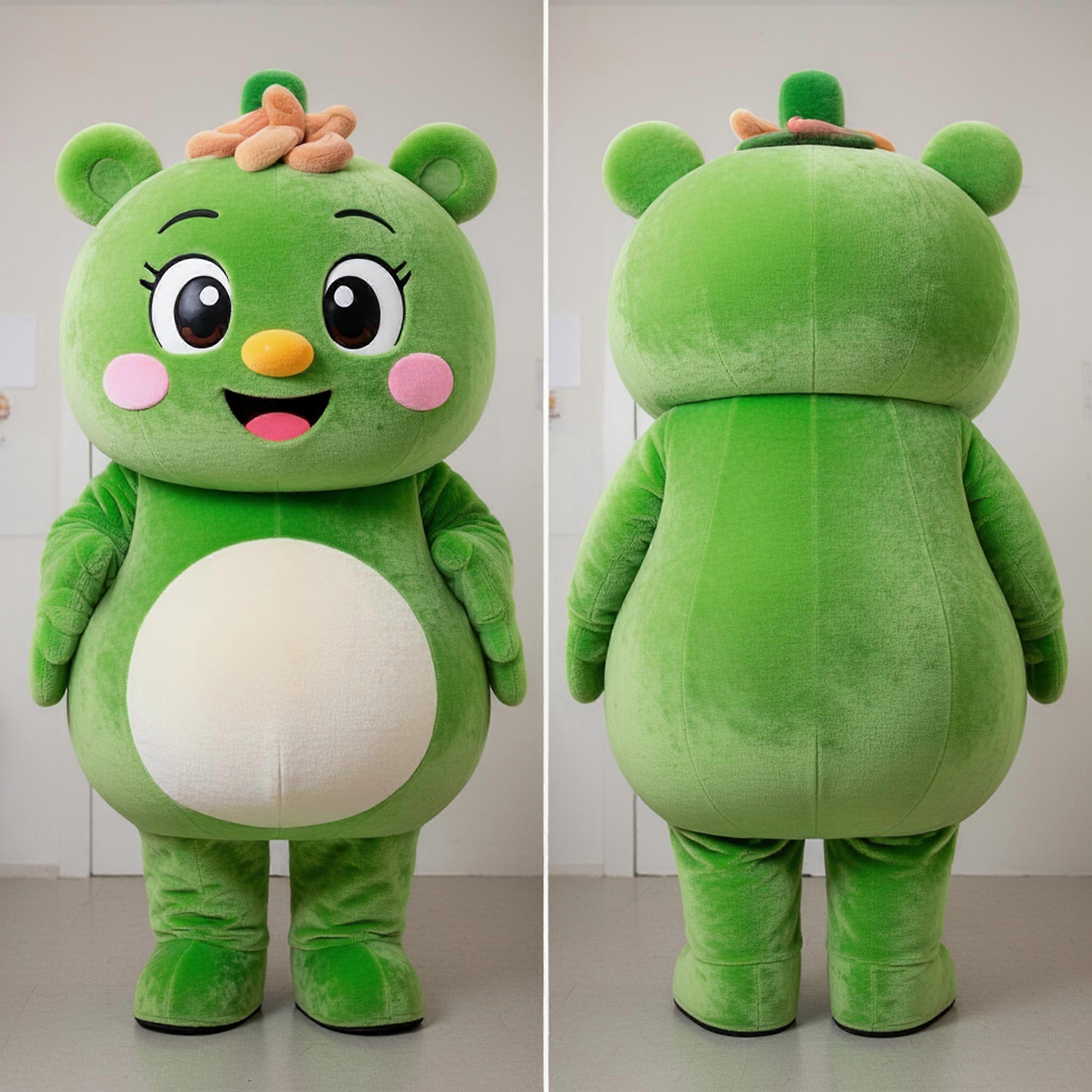 MASTICOT Jade Green Smiling Miso Soup Mascot
