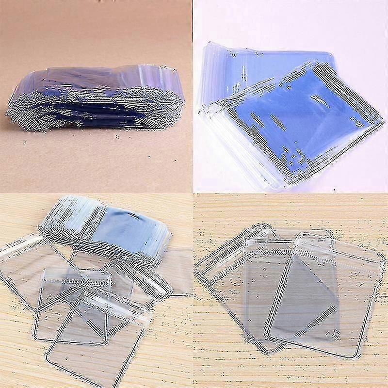 100pcs Clear Pvc Plastic Coin Bag Case Wallets Storage Envelopes