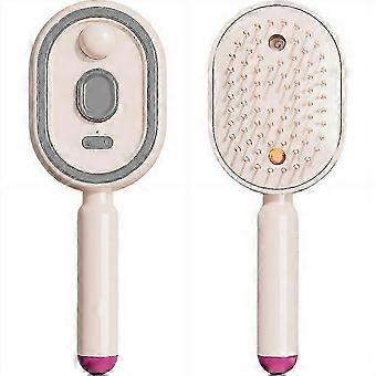 Anti Static Electric Spray Hair Brush with Essential Oil Diffuser & Scalp Massager Function-bl