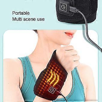 Heated Wrist Brace USB 3 Temperature Control Hook and Loop Wrist Heating Pad Wrap for Elbows Hand Ankles