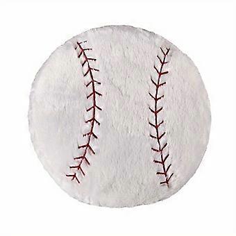 Baseball Plush Pillow - Soft Fluffy Stuffed Baseball Cushion for Room Decor, Party Favor, and Cozy Leisure - Durable Plushie Toy for Boys & Girls