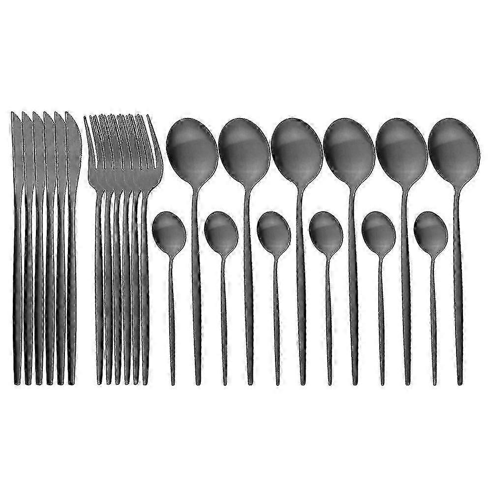 Western Dining Flatware Set - Matte Finish Steak Knife and Fork