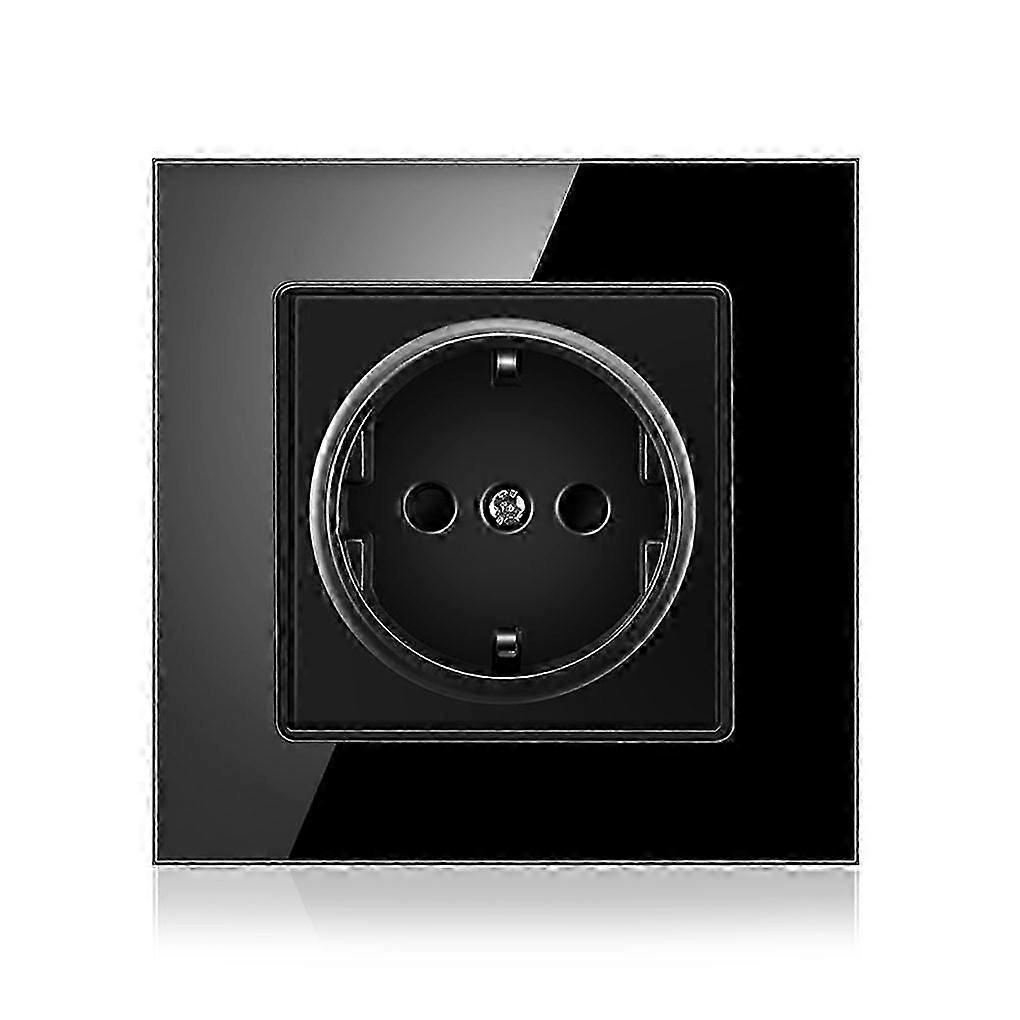EU Plug Power Outlet 16A Wall Grounding Socket Office Adapter Improvement