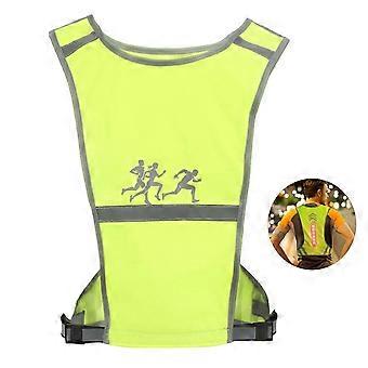 LED Luminous Vest Summer Night Sports Running Cycling Reflective Safety Clothes Yellow