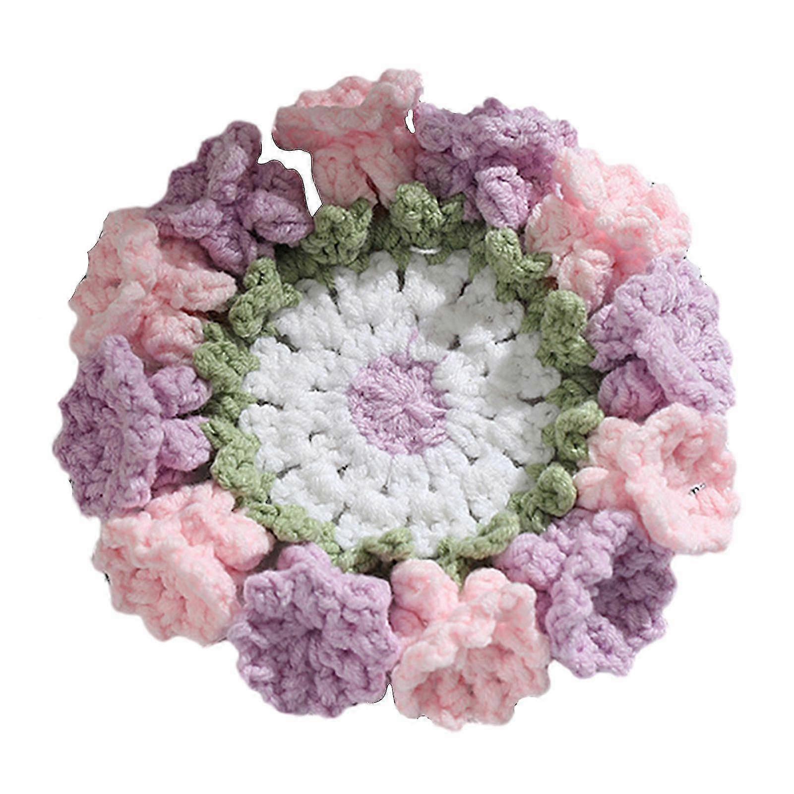 Hand-Knit Suzuran Flower Coaster