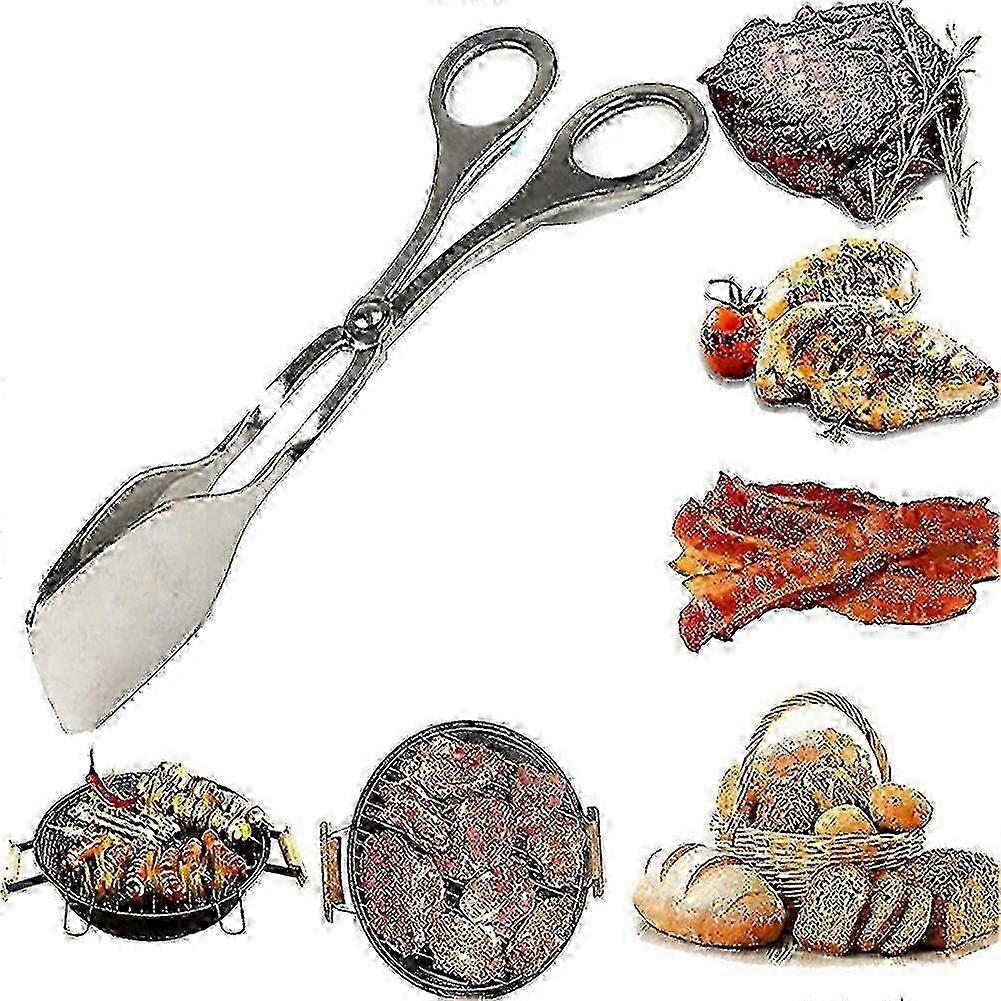 Multi-Purpose Scissor Shape Tongs compatible with Kitchen Grill Pastry Serving