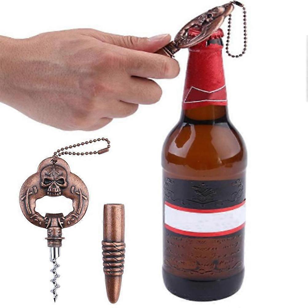 Bottle Skull Shaped for Bottle Opening Copper