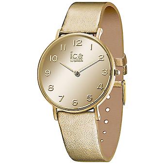 Ice city mirror Quartz Analog Woman Watch with Cowskin Bracelet IC014434