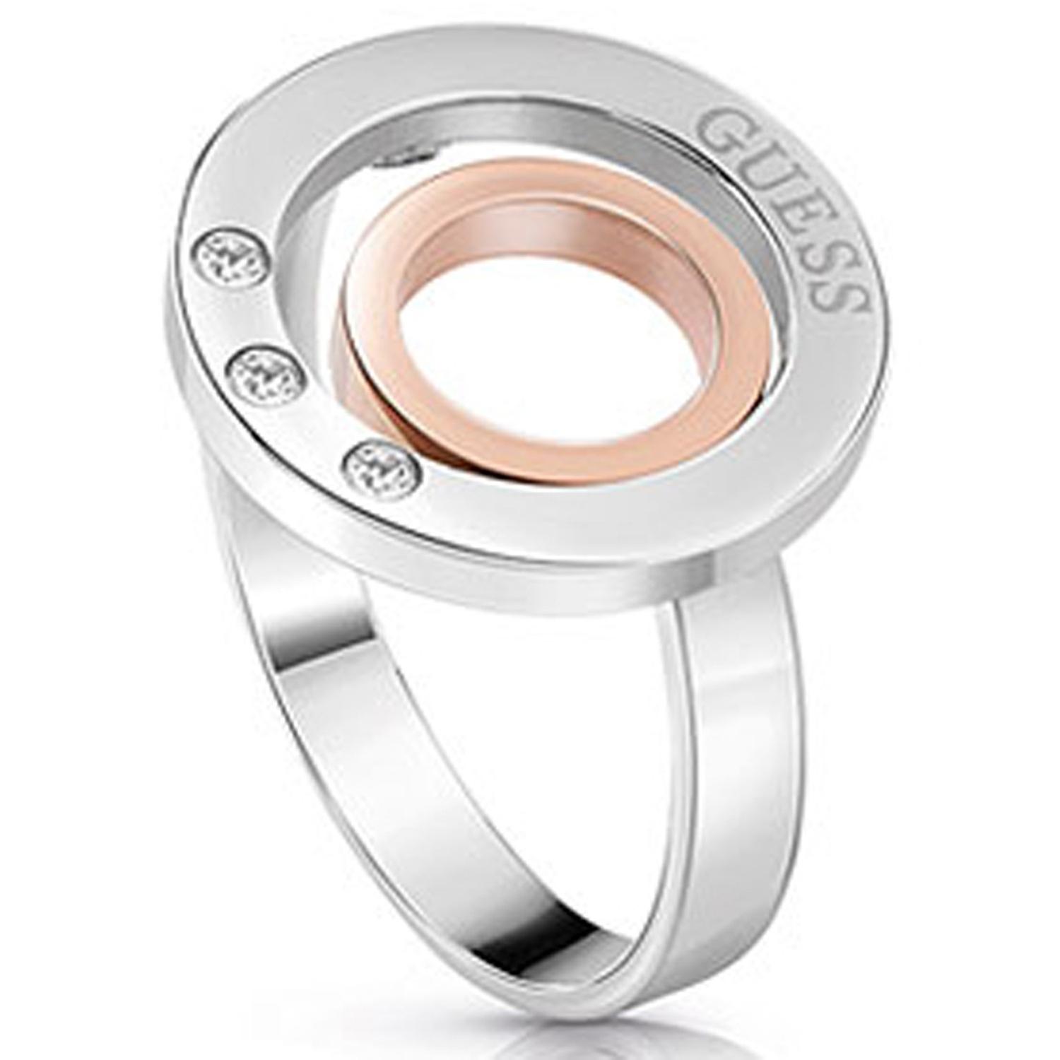 Guess Woman Ssizing Silver Ring Size 12 UBR29009-52