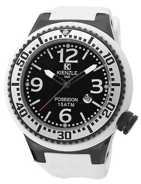 Poseidon extra large black pro watch for Quartz Analog Man with Rubber Bracelet K2021173103-00256