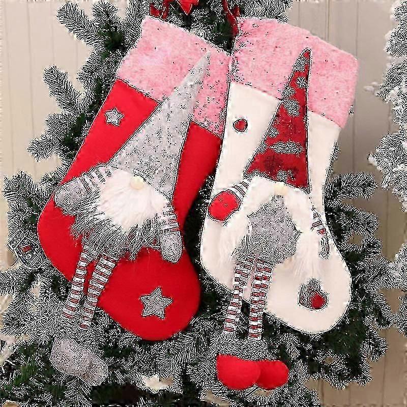 Holiday Element Stocking Set - Christmas Party Decor Red White