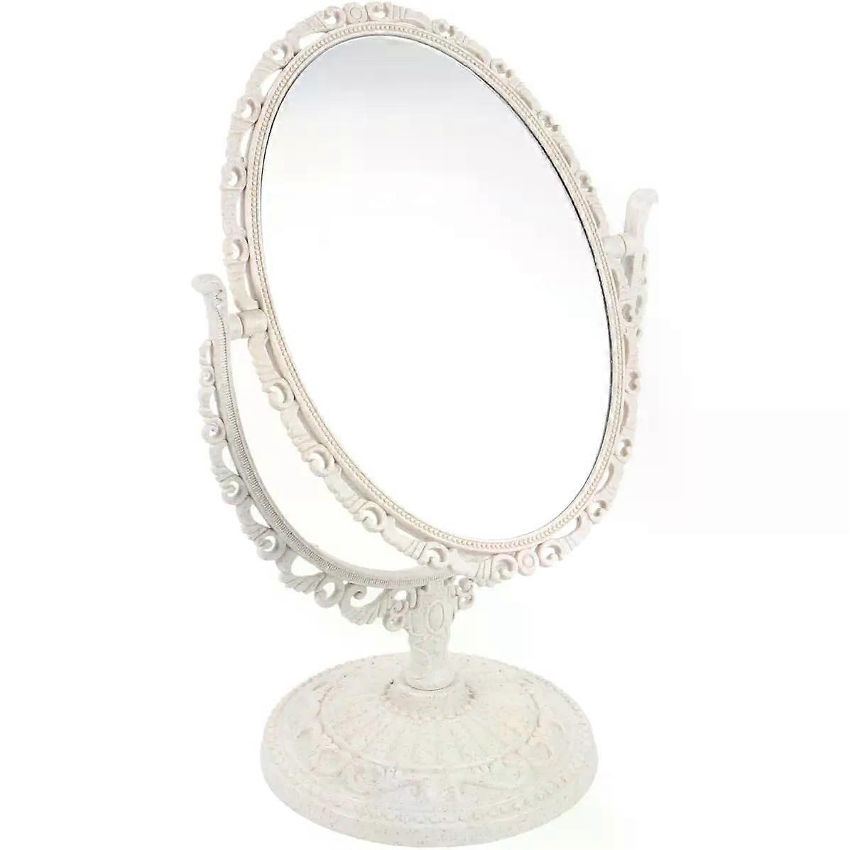 Desktop Makeup Mirror Oval Tabletop Swivel Vanity Mirror