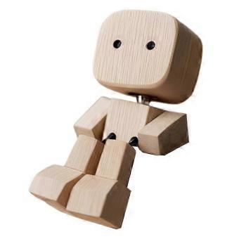 Wooden Shaking Man with Magnetic Base