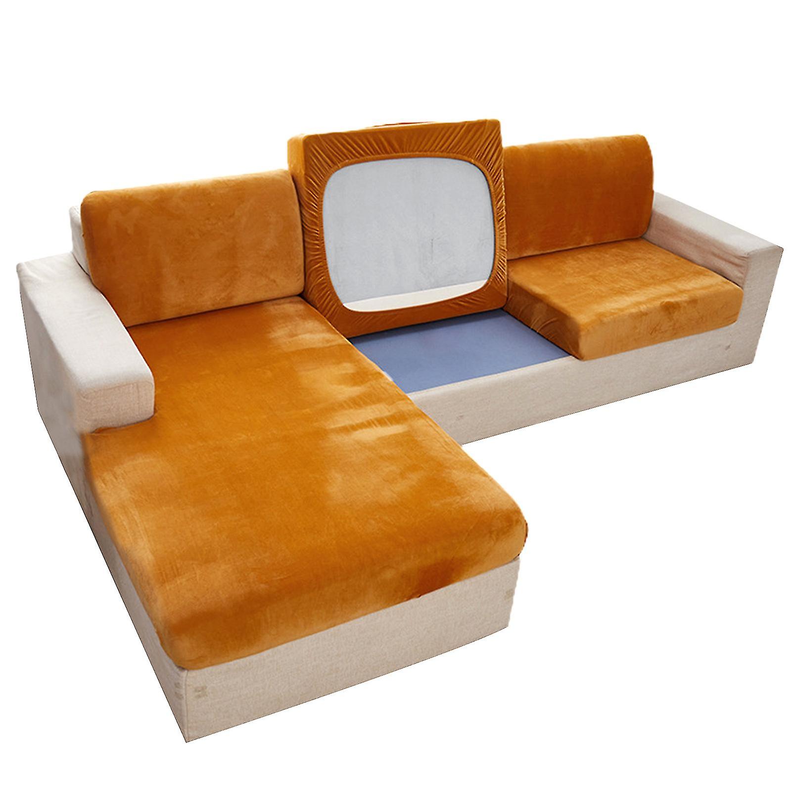 1 Set Sofa Cover Soft Elastic Plush Anti-fade Couch Protector For Home