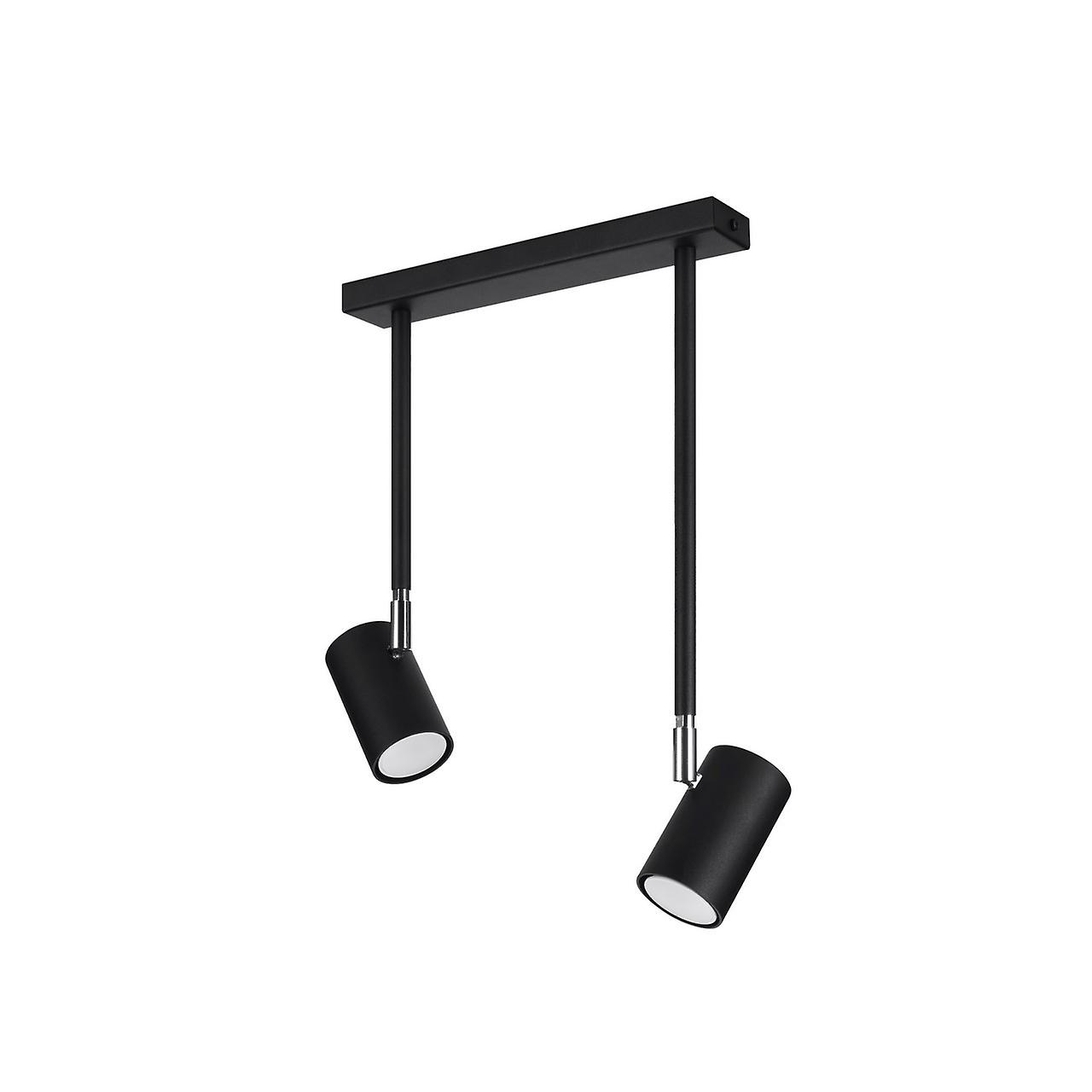 Sollux Norano Twin Ceiling Spotlight, Black, 2x GU10