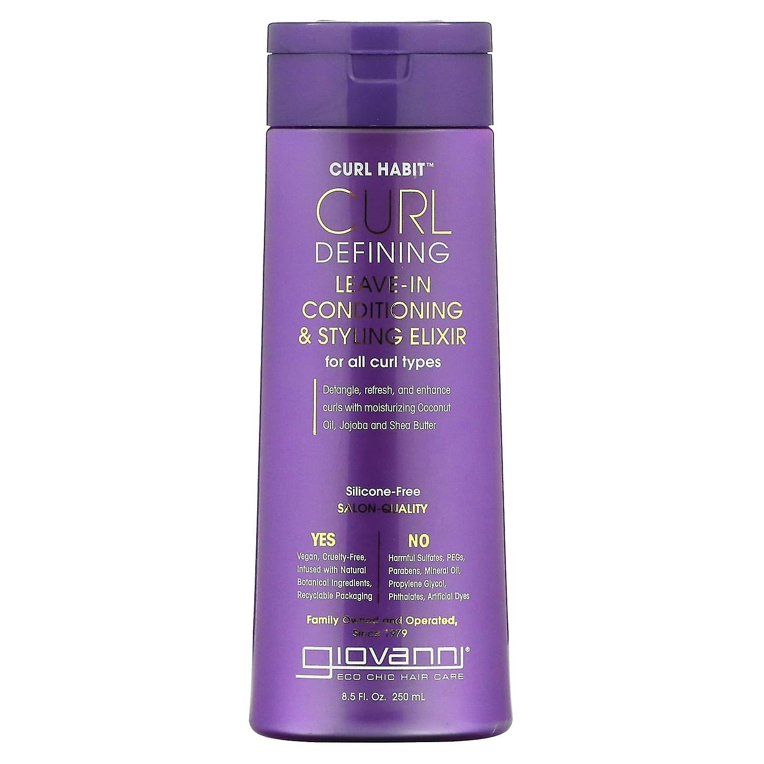 Giovanni, Curl Habit, Curl Defining Leave-In Conditioning & Styling Elixir, For All Curl Types, 8.5