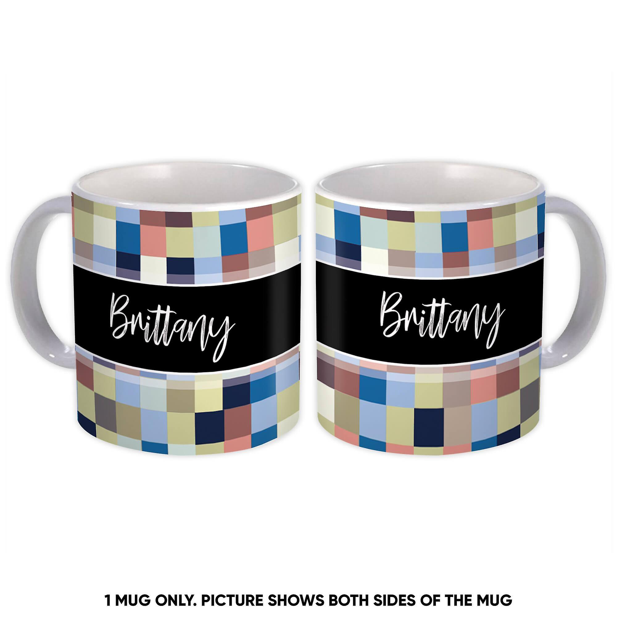 Gift Mug: Tiny Squares Tartan Pattern Abstract