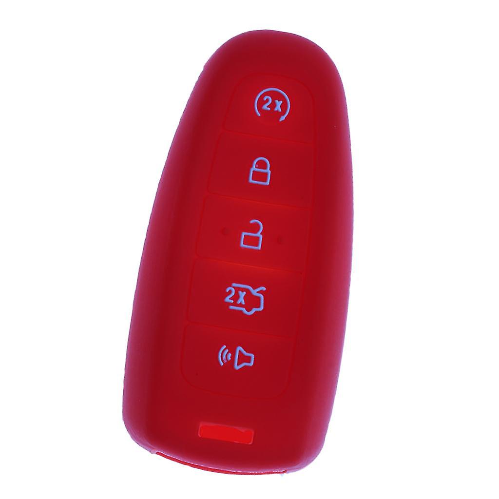 5BTN Remote Key Silicone Case Cover For Lincoln Ford Escape Focus Taurus Red