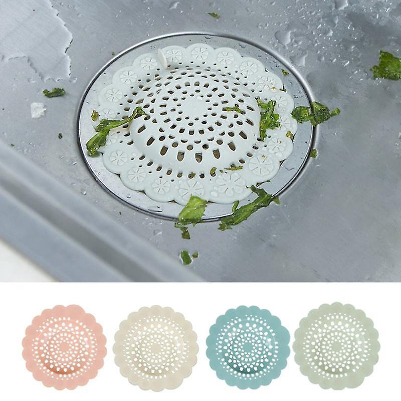 Durable Silicone Flower Hollowed Sink Strainer Filter Bath Kitchen Drain Cover