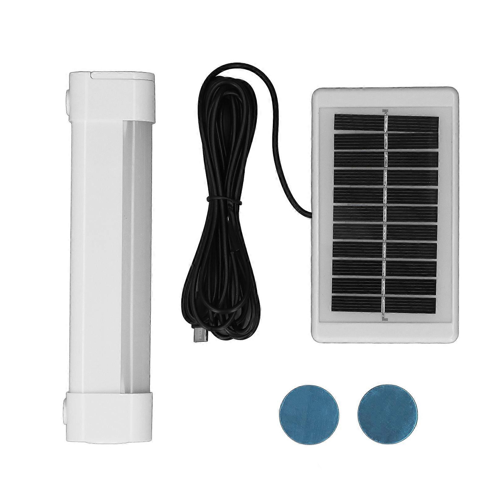 Solar Camp Tube Light with Solar Panel Waterproof Solar USB Rechargeable Camping Emergency Lamp for Outdoor
