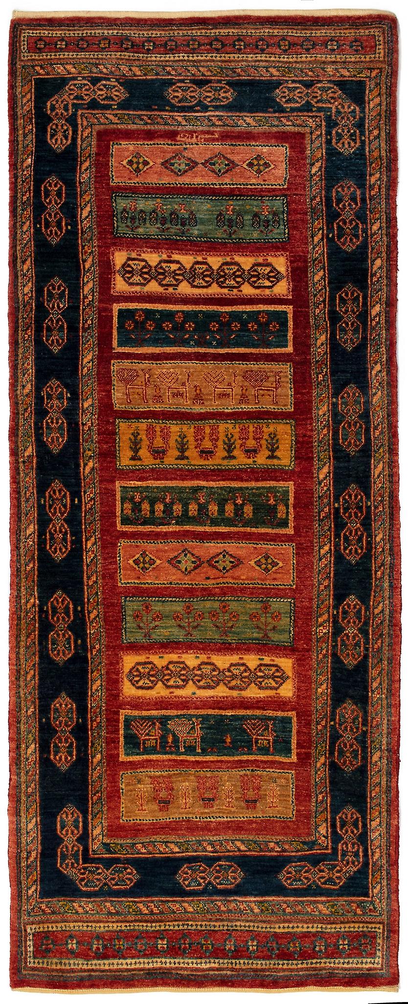 Vidal Kashkuli 86x217 with Multicolor Hand knotted Central Asia Rug