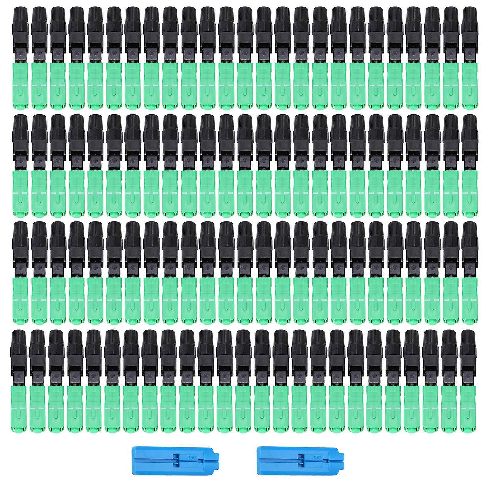 Embedded Fiber Connector, 100Pcs SC/APC Embedded Optic Fiber Quick Fast Connector Connecting Adapter for FTTH 31XA8