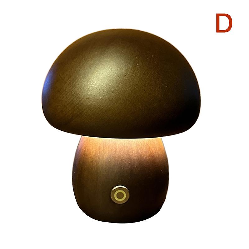 Lampe champignon pour chambre à coucher, lampe de chevet portable à intensité variable avec chargement USB