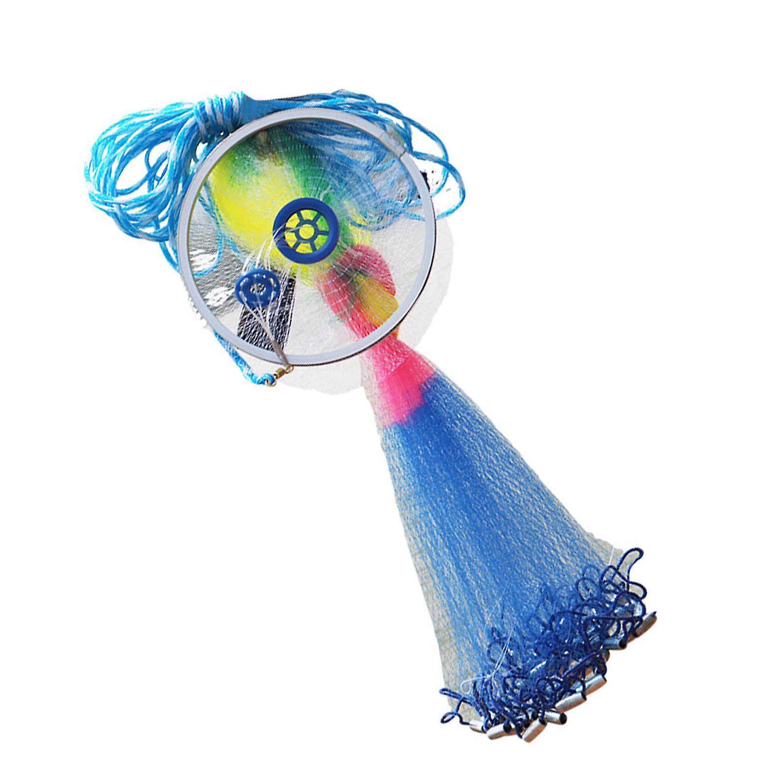 Fishing Net for Bait Trap Fish Nylon Aluminum Ring for Freshwater and Saltwater