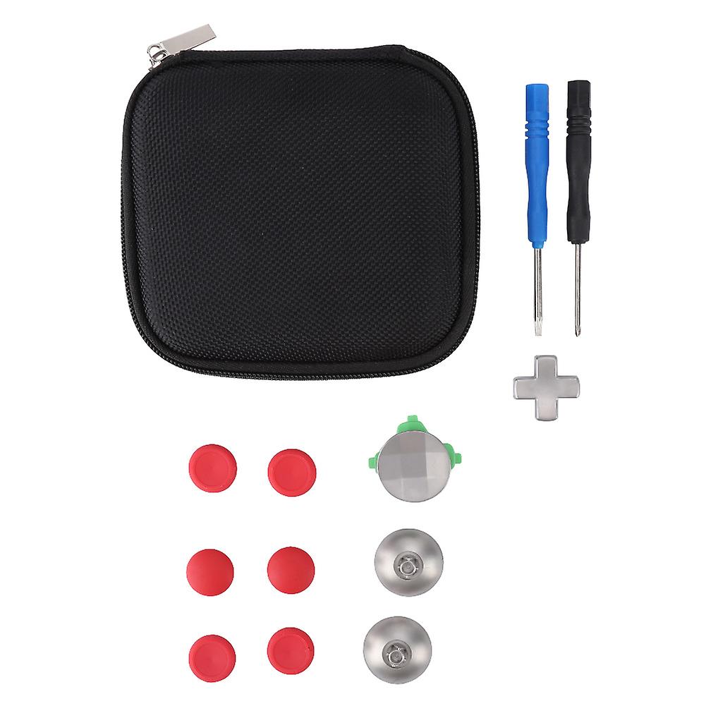 13PCS/Set Handle Buttons Replace Kit Controller Key for XBOX ONE ELITE/ PS4 / Switch (Red)