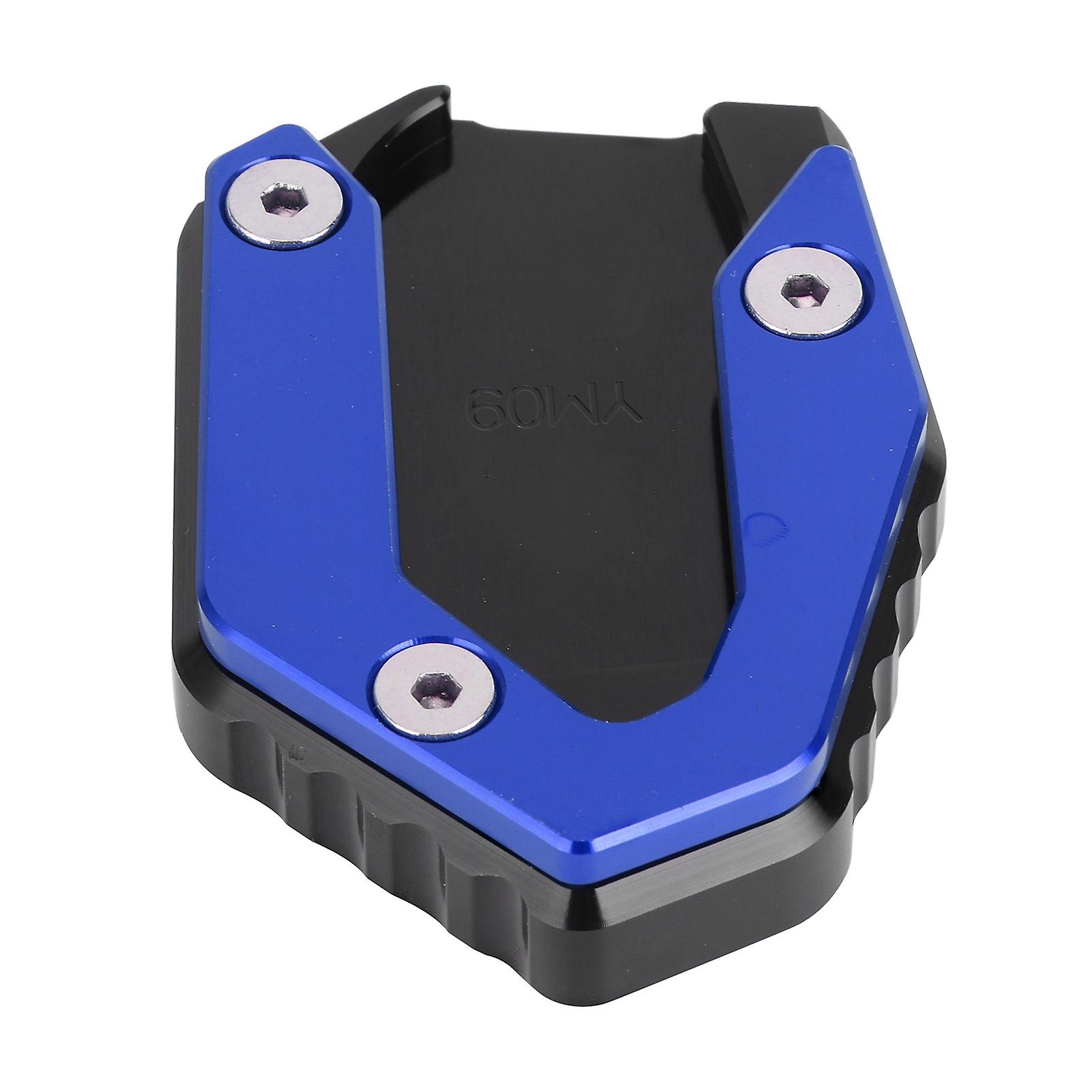 Parking Kickstand Extension Pad AntiSlip Side Stand Support Fit for Yamaha MT 09/FZ 09/FJ 09(Blue )