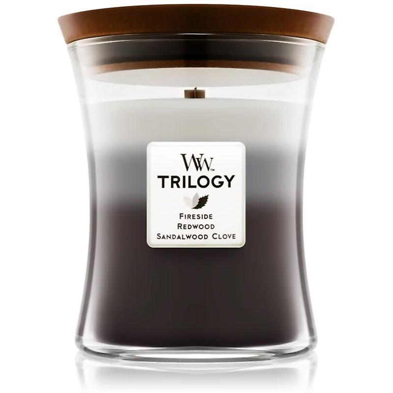Trilogía WoodWick Medium - Maderas cálidas