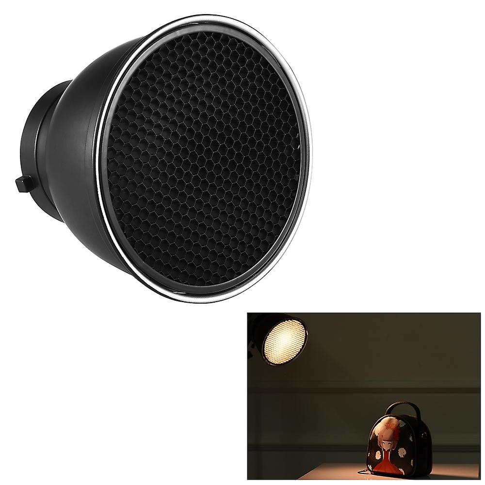 Andoer 7 Inch Standard Reflector Diffuser Lamp Shade Dish with 60° Honeycomb Grid for Bowens Mount S
