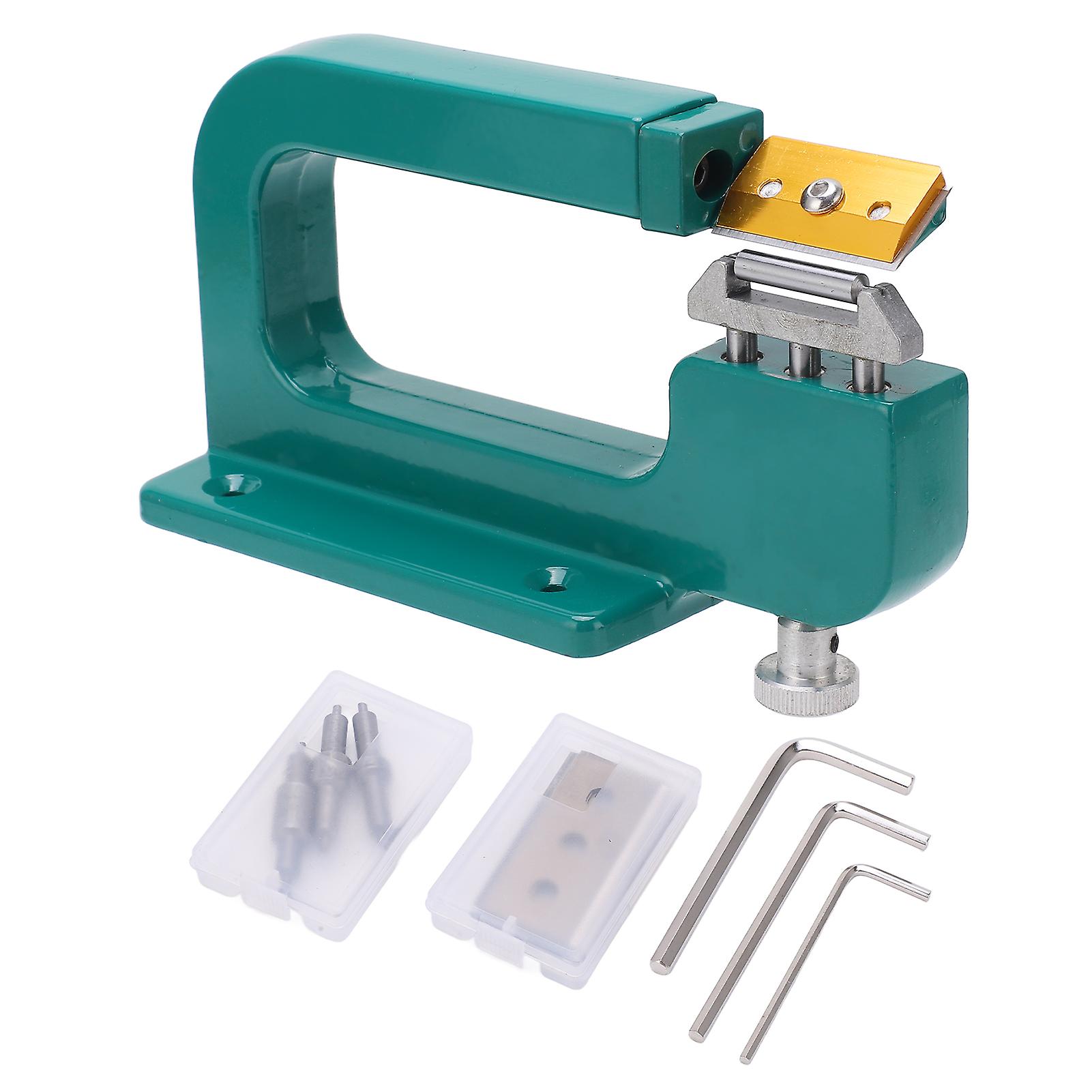 Leather Splitter Paring Peeler 4 Sizes Regulable Rollers Double Sided 3 Hole Blade Aluminium Leather Edge Skiving Tool